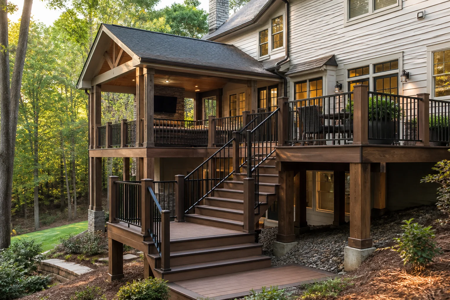 Multi-Level Composite Deck
