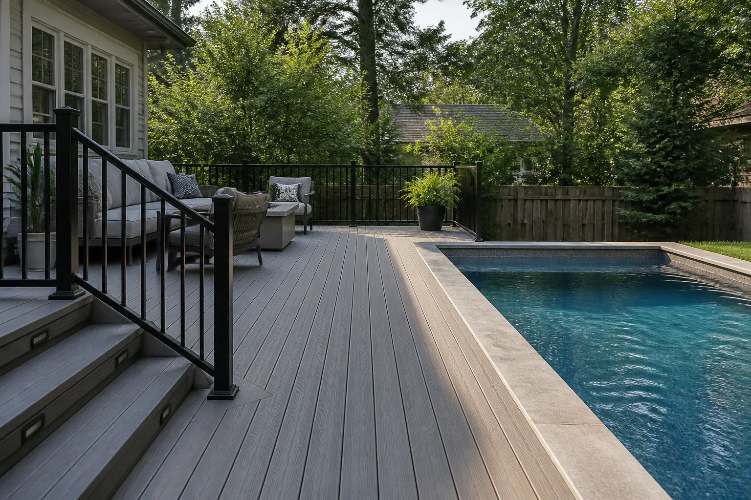 Pool-Side Entertaining Deck