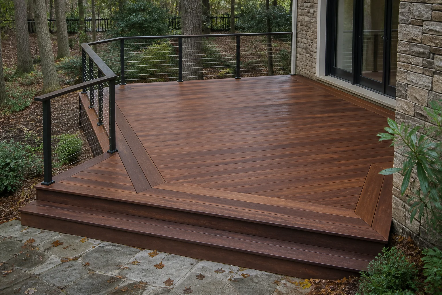 AI concept visualization — Ipe Deck with Wide Plank Border