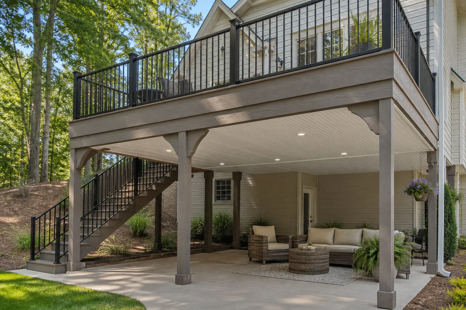 AI concept visualization — Second-Story Deck with Under-Deck Ceiling